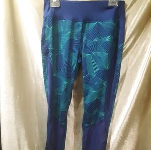 Danskin Now High Waisted Print Mesh Leggings M